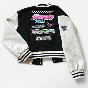 KIDS Cartoon Network Powerpuff Girls Justice Varsity Jacket